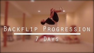 Backflip Progression  1 Week [upl. by Yuh]