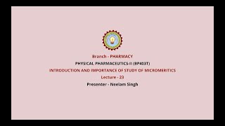 Physical Pharmaceutics –II  AKTU Digital Education [upl. by Curtis]