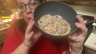 Potato Stroganoff cook dinner with me on a BUDGET [upl. by Urbanna306]