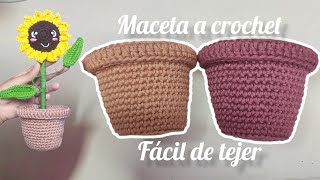 Maceta Tejida a CrochetMaceta a Crochet para flores  English subtitles [upl. by Dyann]