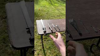 Testing Different sized Throwing Knives [upl. by Iruy]