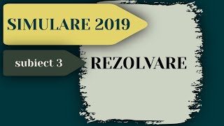 Rezolvare Simulare Bacalaureat 2019 Informatica  Subiectul 3  Pregatire BAC [upl. by Araminta]