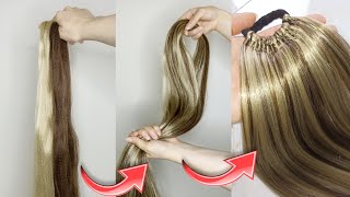 How to make a drawstring ponytail Color Blend  Ponytail Extension [upl. by Euqina213]