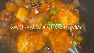 Delicious Homemade Sweet And Sour Chicken Recipe [upl. by Pentheam]