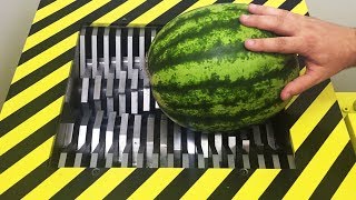 EXPERIMENT Shredding WATERMELON BANANA ORANGE and FRIUT [upl. by Erlin955]