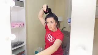 How I cut my own hair in layers  V shaped haircut [upl. by Mccourt]