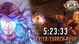 PoE 323 52333 Detonate Dead Ignite Elementalist EaterExarch Rush HC World Record [upl. by Cyndia]