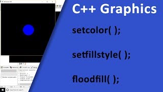 How to Use setcolor setfillstyle floodfill  C graphics [upl. by Lem193]