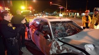 RAW VIDEO Four people hospitalized after car collision in El Centro [upl. by Jansen]