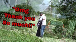 EMOTIONAL reveal on FREE lawn makeover It was fate [upl. by Damalis]