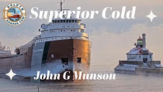 quotSuperior Coldquot The John G Munson arrived in Duluth 011824 [upl. by Tice365]