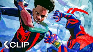 Miles vs SpiderMan 2099 Epic Fight Scene  SpiderMan Across The SpiderVerse 2023 [upl. by Leiria471]