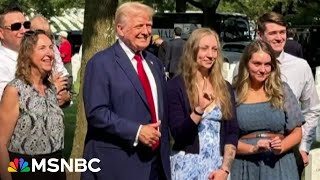 ‘Disgraceful’ Felon Trump slammed for possibly illegal photo op ‘over grave of a marine [upl. by Eiznekcm]