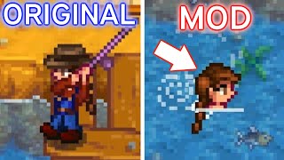 Stardew Valley but I CAN SWIM Stardew Valley mods Gameplay [upl. by Nyltiak]