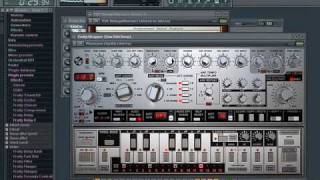 TB 303 Clone with D16 phoscyon dafunk bassline [upl. by Thetes]