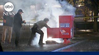 Ballot drop boxes set on fire in Oregon Washington state Officials [upl. by Arvind]