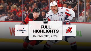 Capitals at Devils  October 19 2024  NHL Full Game Highlights [upl. by Yebba]