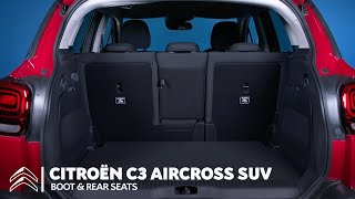 Citroën C3 Aircross SUV  Boot amp Rear seats [upl. by Enelrae]