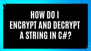 How do I encrypt and decrypt a string in C [upl. by Besse529]