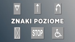 7  Znaki drogowe  poziome pasy na jezdni [upl. by Ixel]