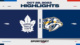 NHL Highlights  Maple Leafs vs Predators  October 28 2023 [upl. by Eserehs232]