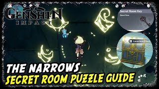 The Narrows Secret Room Puzzle  Genshin Impact  Secret Key Location amp Luxurious Chest [upl. by Germayne]