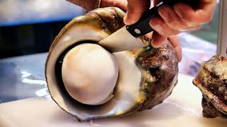 Japanese Street Food  GIANT ALIEN SNAILS Sashimi Okinawa Japan [upl. by Aineles230]