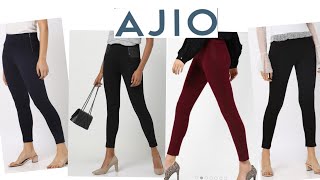 AJIO JEGGINGS HAUL 2020  Affordable Jeggings  Which jegging to buy [upl. by Allmon]