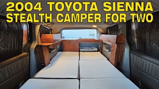 2004 Toyota Sienna XLE Minivan Stealth Camper Conversion Build 30 [upl. by Kiernan238]