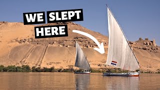 Spending the Night on the Nile River  24 hours on a Felucca boat  overnight felucca [upl. by Gnouhc971]