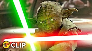 Yoda vs Count Dooku  Fight Scene  Star Wars Attack of the Clones 2002 Movie Clip HD 4K [upl. by Ilrebmyk]