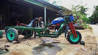 Timelapse video of the complete restoration of a severely damaged threewheeled vehicle [upl. by Llecrep736]