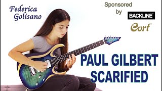 Scarified  Paul Gilbert  Cover with Cort X700 Duality Federica Golisano 16 Years OLD [upl. by Enatan]