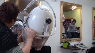 6154 Ernita Part 3 under the hooddryer vintage salon metalrollers ASMR metaldryer full video [upl. by Isiah]