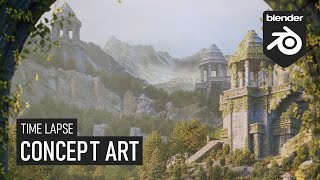 Blender Concept Art time lapse [upl. by Nakhsa]