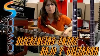 Diferencias entre un bajo y una guitarra  tutorial de bajo eléctrico [upl. by Oijile]