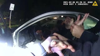 Traffic Stop Escalates Drunk Suspect Resists Exit [upl. by Ocin422]