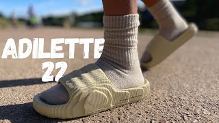 The New YEEZY Slide Adidas Adilette 22 Slide Review amp On Foot [upl. by Hennessy]