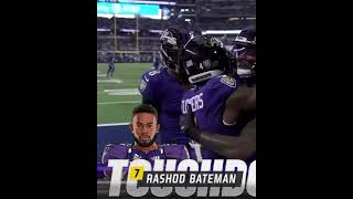 RASHOD Bateman TD Ravens vs Cowboys NFL shorts ravens cowboys nfl [upl. by Nevuer]