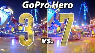 GoPro Hero 7 HyperSmooth vs Hero 3 Black bei Nachtaufnahmen [upl. by Cohlier]