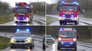 Einsatzfahrten Feuerwehr Merzenich FTZ Kreis Düren amp Polizei zum Kaminbrand [upl. by Sokil638]