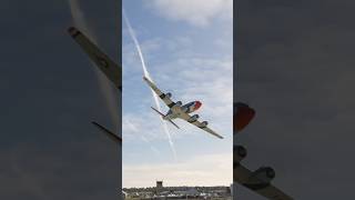 Douglas DC6 Thunderbird Flies Over Fairford Airshow [upl. by Apoor]