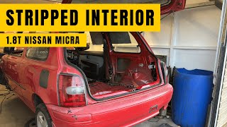 Stripping the Interior and More  AudiVW 18T Engine Swap [upl. by Adnamma]