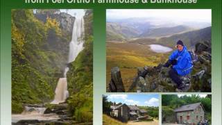 Pistyll Rhaeadr Waterfall to Cadair Berwyn Walk from Foel Ortho Farmhouse amp Bunkhouse [upl. by Glennis]