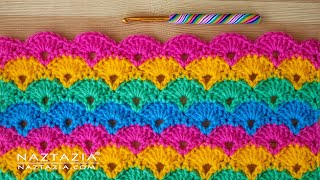 Shell Stitch Crochet Pattern  How to Crochet a Shell Stitch  Crochet Tutorial [upl. by Lonier]