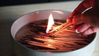 ASMR Matches in Water  Intense Stress Relief  No Talking [upl. by Ylellan]