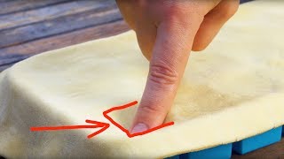 Press Pizza Dough Into An Ice Cube Tray And Bake It Wow [upl. by Aeret]