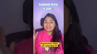 Capgemini Off campus Hiring for 2024 Freshers hiring ytshorts freshers capgeminioffcampus [upl. by Notyep]