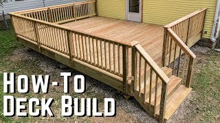 How To Build A Deck  DIY Home Improvement [upl. by Adeuga]