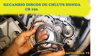 ARREGLO EMBRAGUE Y DISCOS DE CLHUTS DE CB HONDA 190 Y 160👨🏻‍🔧🏍️ [upl. by Oranneg509]